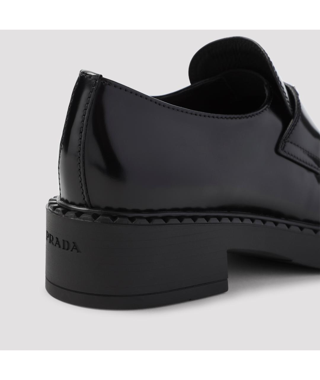 PRADA Черные кожаные лоферы, фото 5