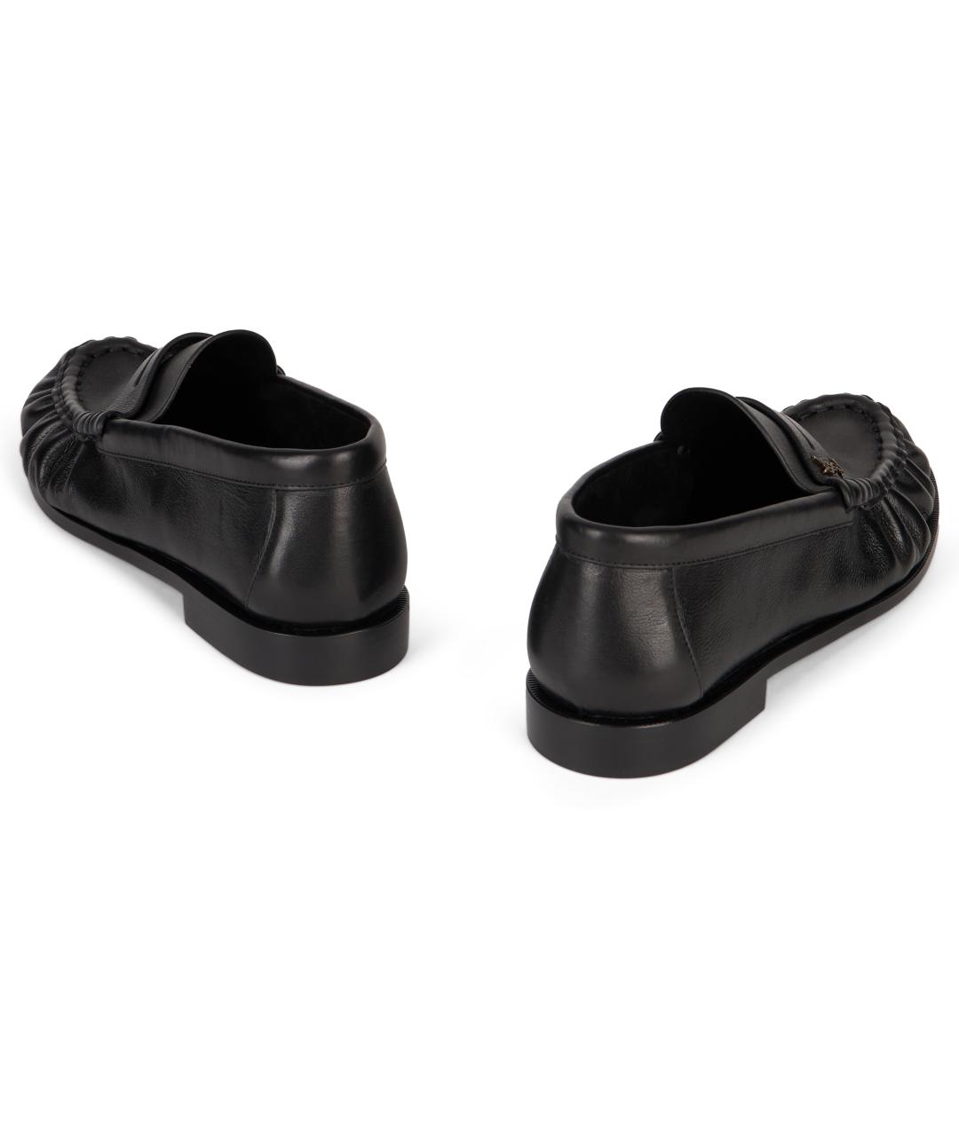 SAINT LAURENT Черные кожаные лоферы, фото 4