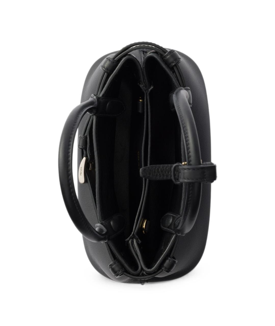 PRADA Черная кожаная сумка тоут, фото 3