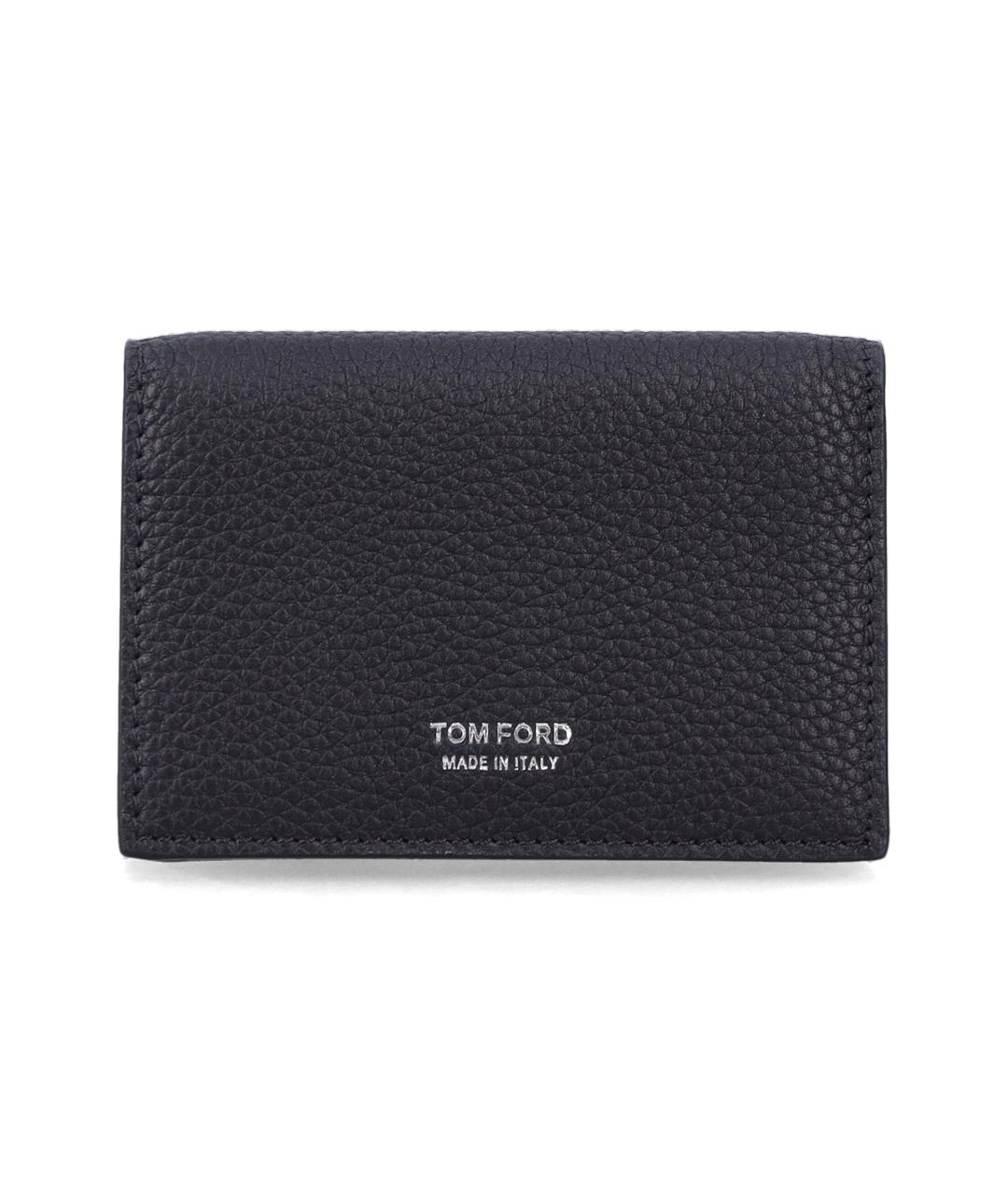 TOM FORD Черный кожаный кошелек, фото 1