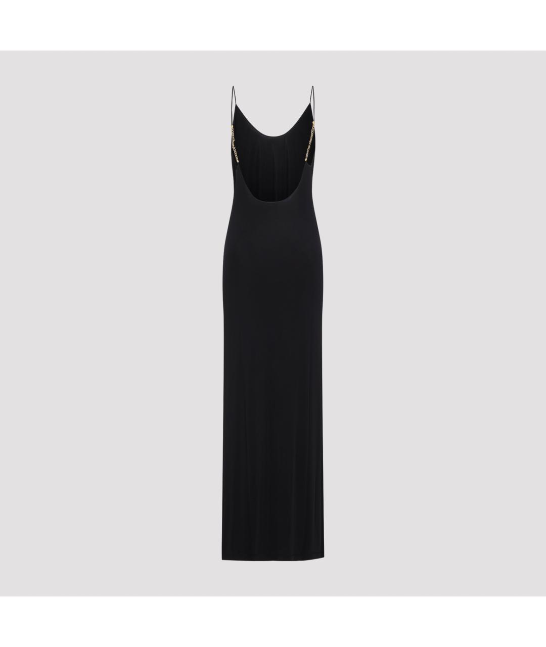SAINT LAURENT Черное вискозное вечернее платье, фото 3