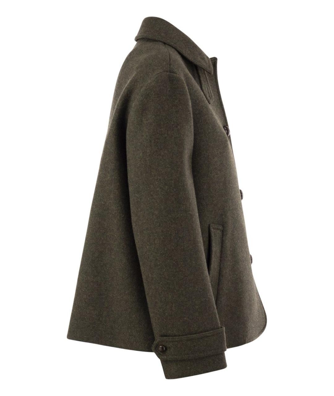 WEEKEND MAX MARA Зеленая шерстяная куртка, фото 3
