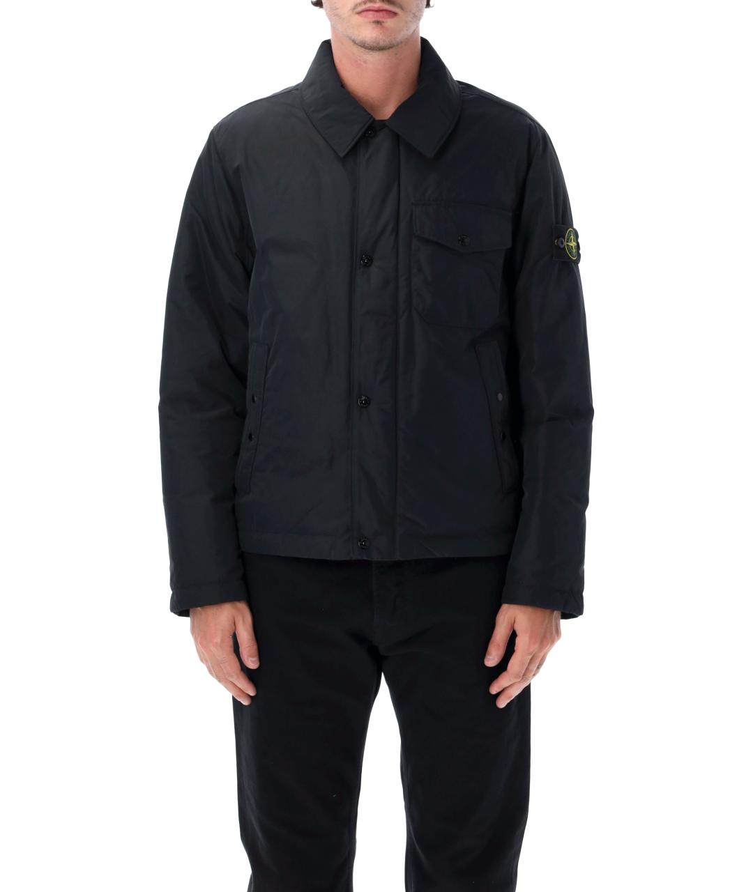 STONE ISLAND Черная полиэстеровая куртка, фото 1