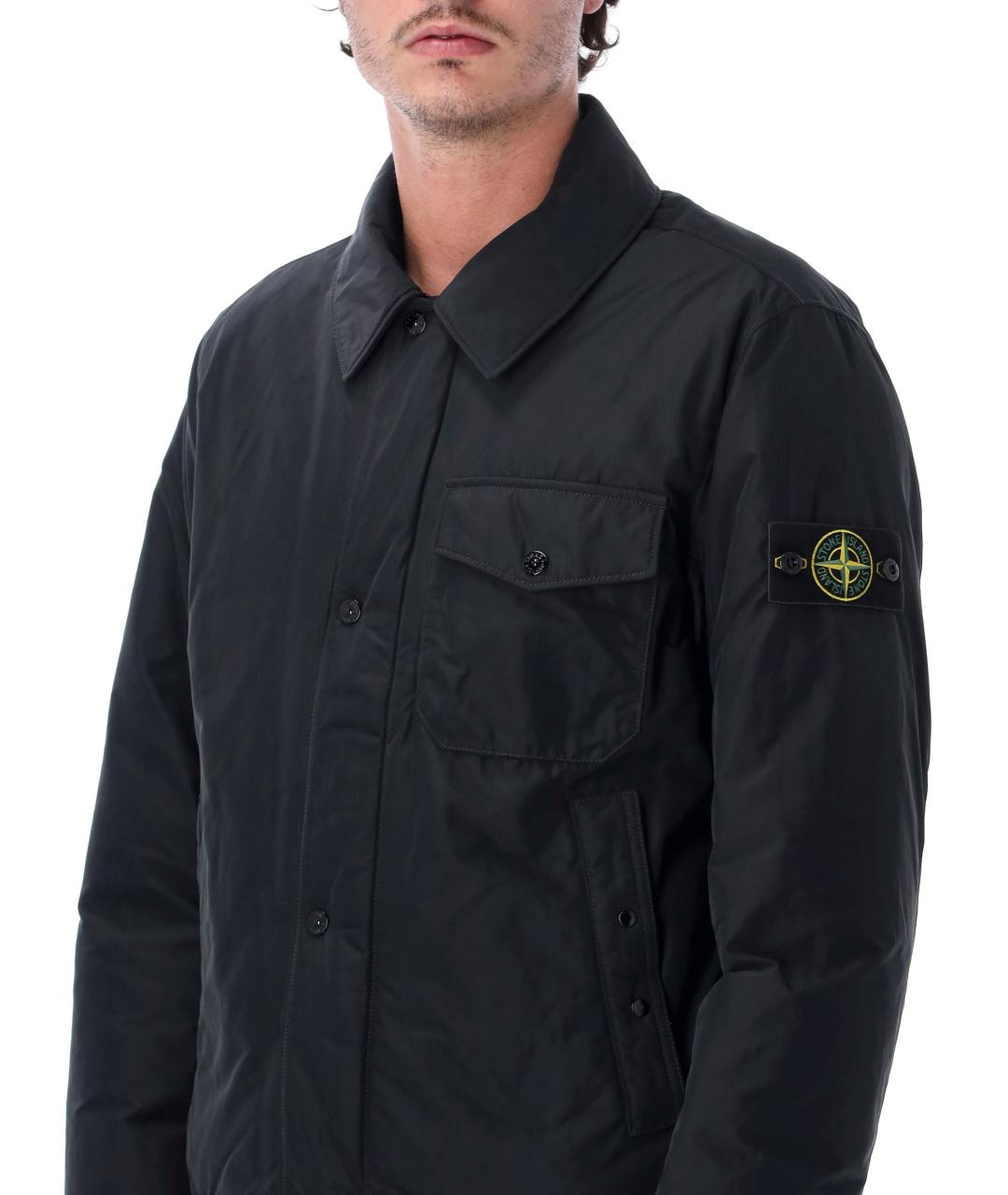 STONE ISLAND Черная полиэстеровая куртка, фото 3