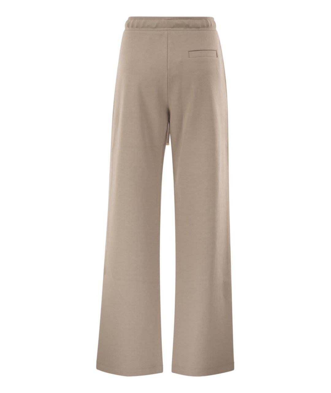 'S MAX MARA Бежевые хлопковые прямые брюки, фото 2