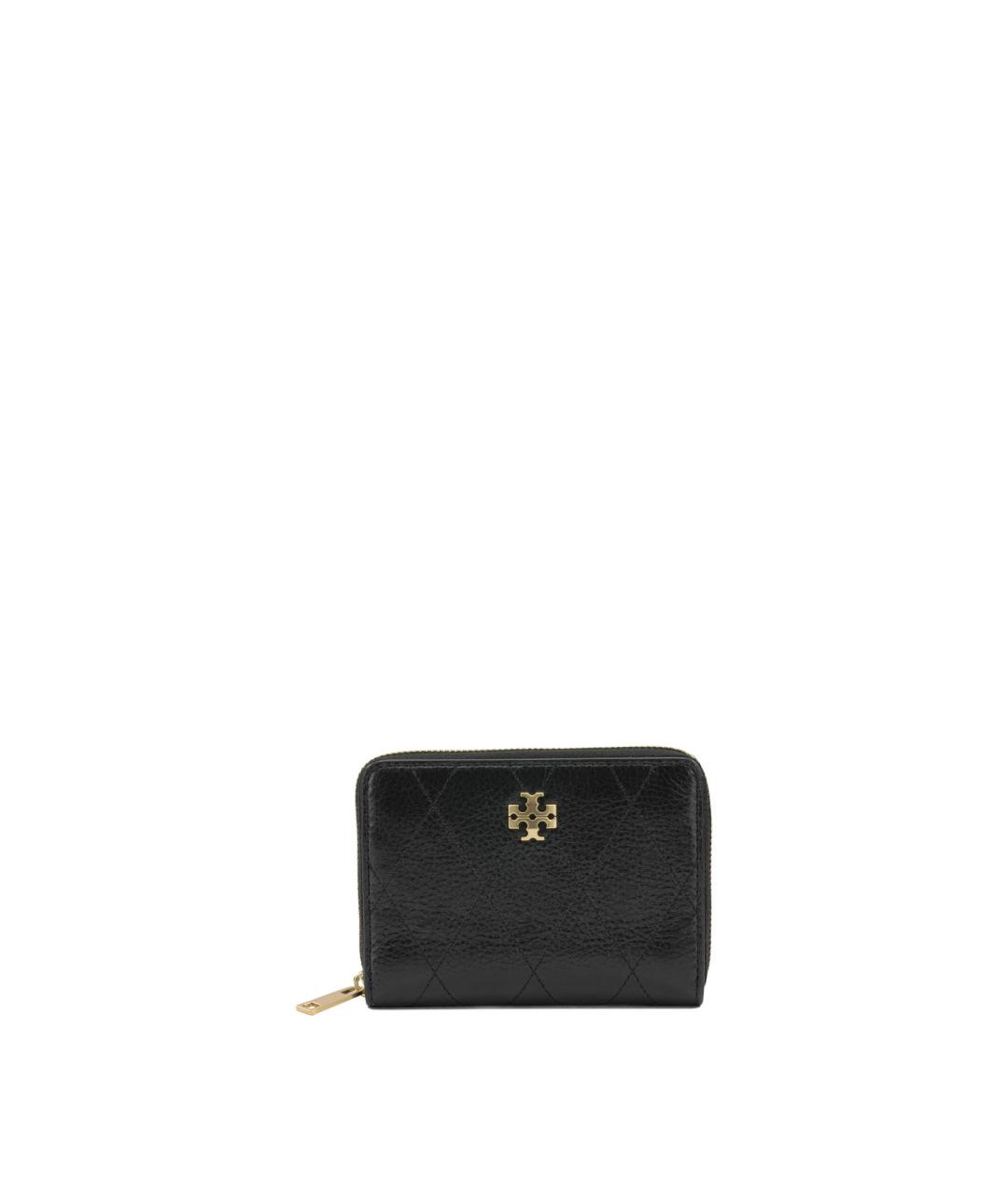 TORY BURCH Черный кожаный кошелек, фото 1