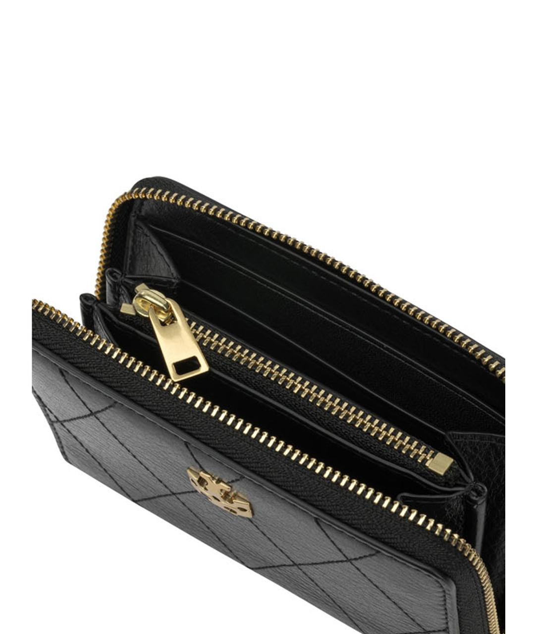 TORY BURCH Черный кожаный кошелек, фото 5