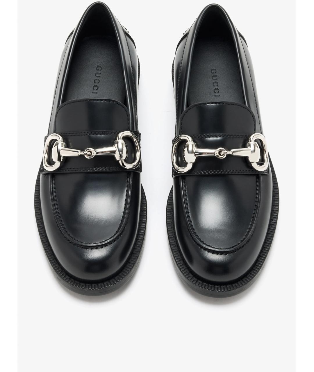 GUCCI Черные кожаные лоферы, фото 4