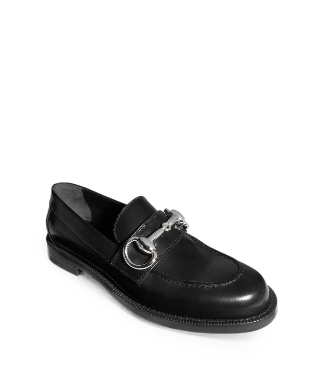 GUCCI Черные кожаные лоферы, фото 5