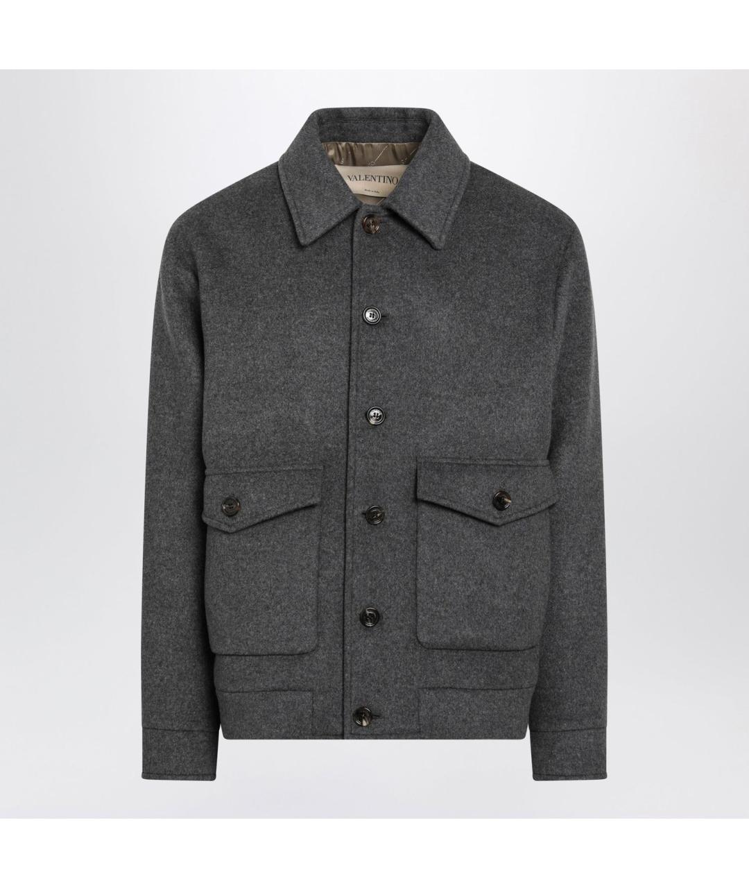 VALENTINO Серая шерстяная куртка, фото 4