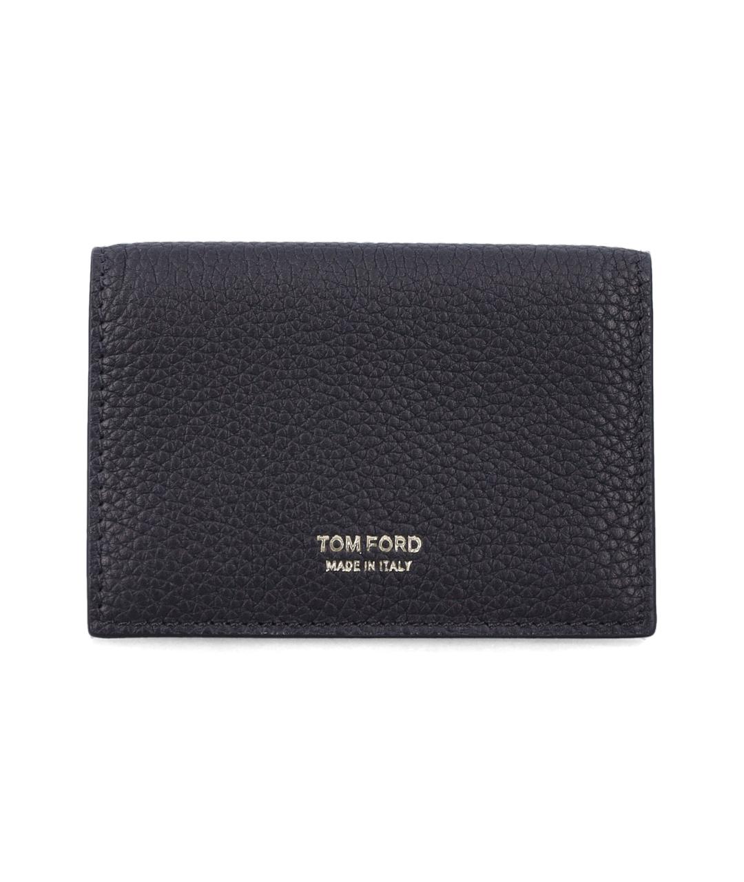 TOM FORD Черный кожаный кошелек, фото 1