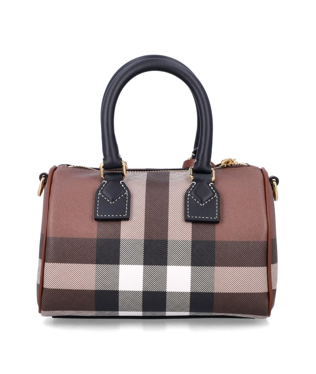 BURBERRY Коричневая сумка с короткими ручками из искусственной кожи, фото 3