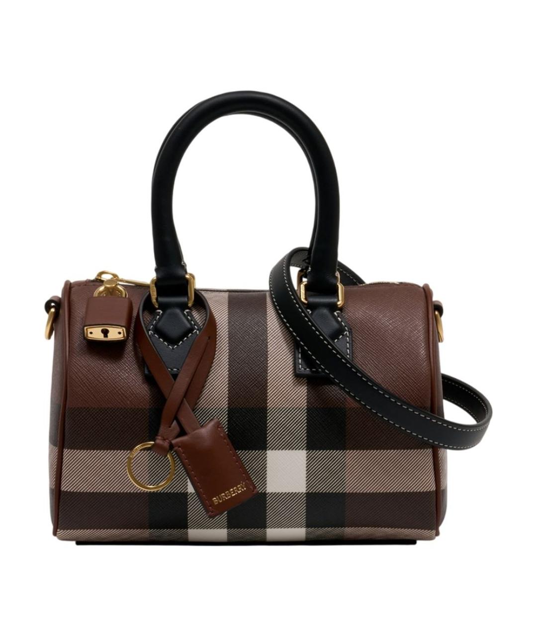 BURBERRY Коричневая сумка с короткими ручками из искусственной кожи, фото 1