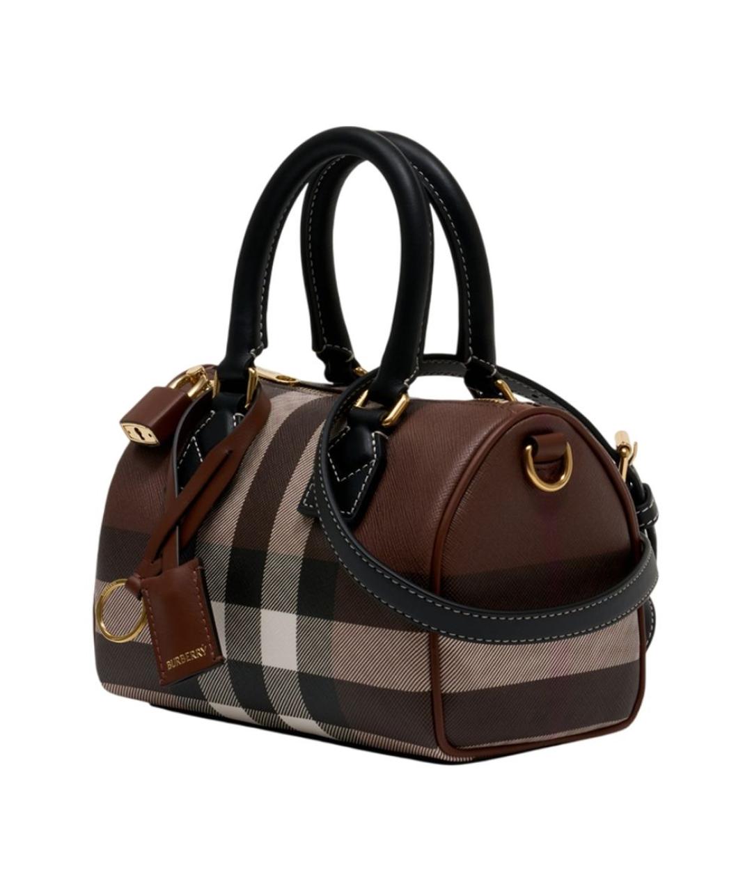 BURBERRY Коричневая сумка с короткими ручками из искусственной кожи, фото 2