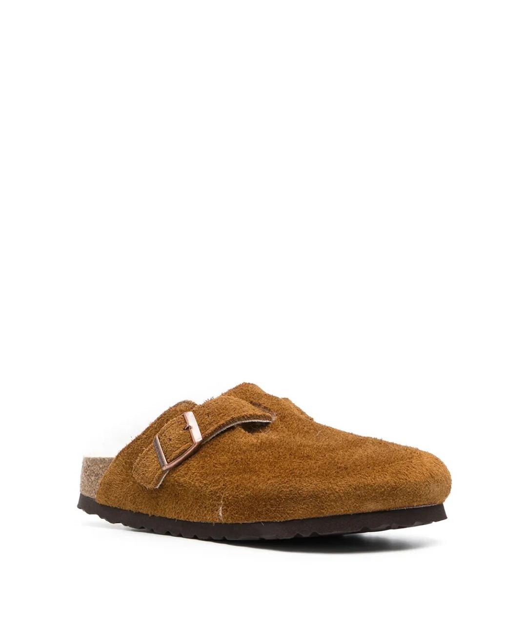 BIRKENSTOCK Коричневые кожаные сандалии, фото 2