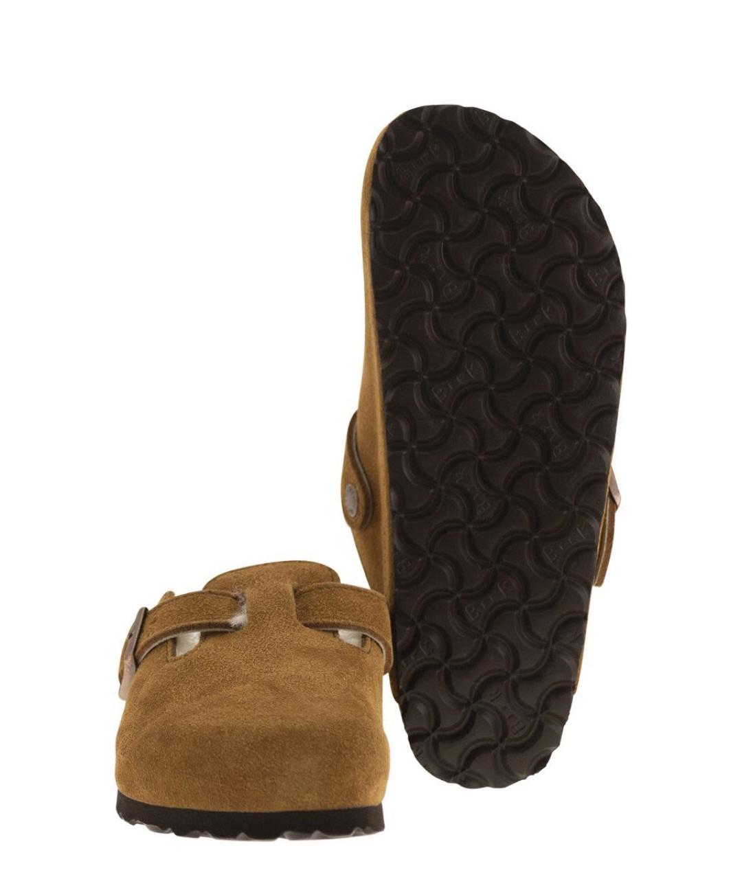 BIRKENSTOCK Коричневые кожаные сандалии, фото 5