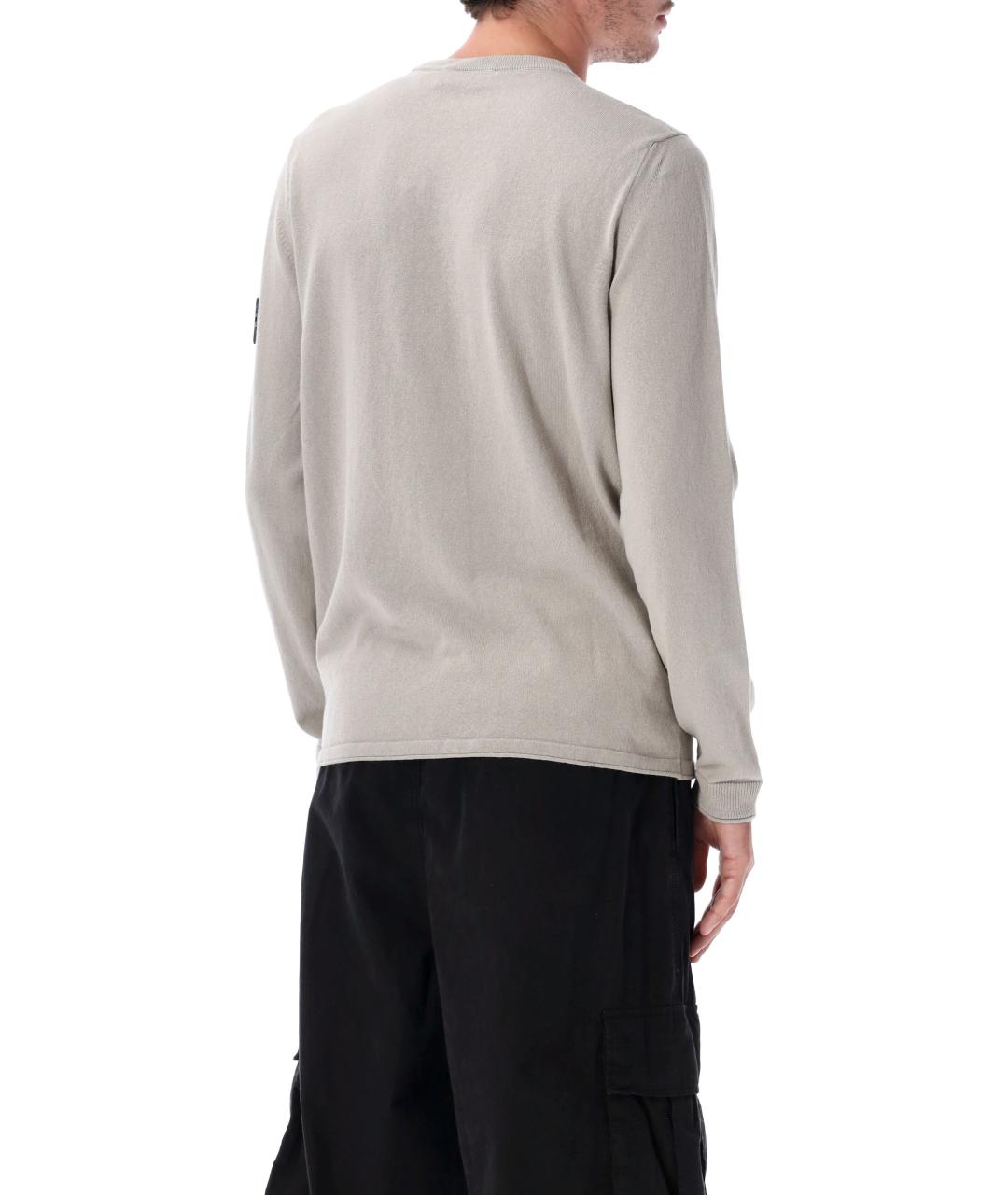 STONE ISLAND Серый хлопковый джемпер / свитер, фото 2