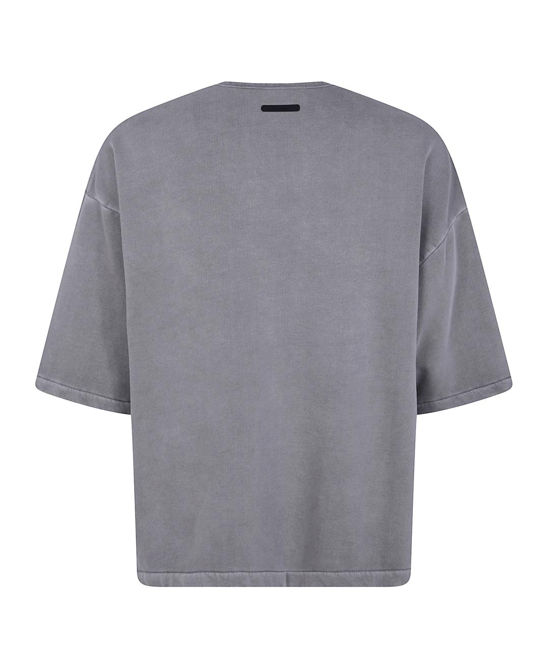 FEAR OF GOD ESSENTIALS Серая хлопковая футболка, фото 2