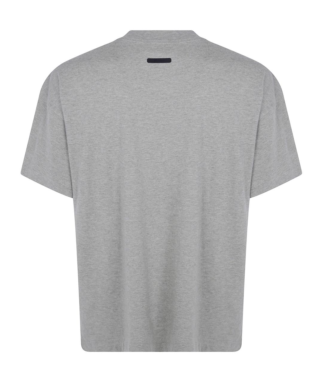 FEAR OF GOD ESSENTIALS Серая хлопковая футболка, фото 2