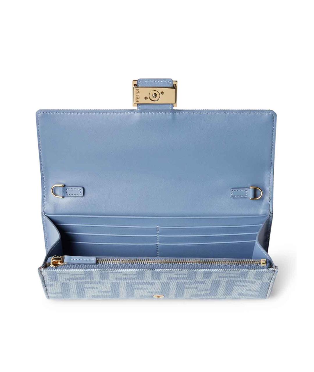 FENDI Синяя хлопковая сумка через плечо, фото 4
