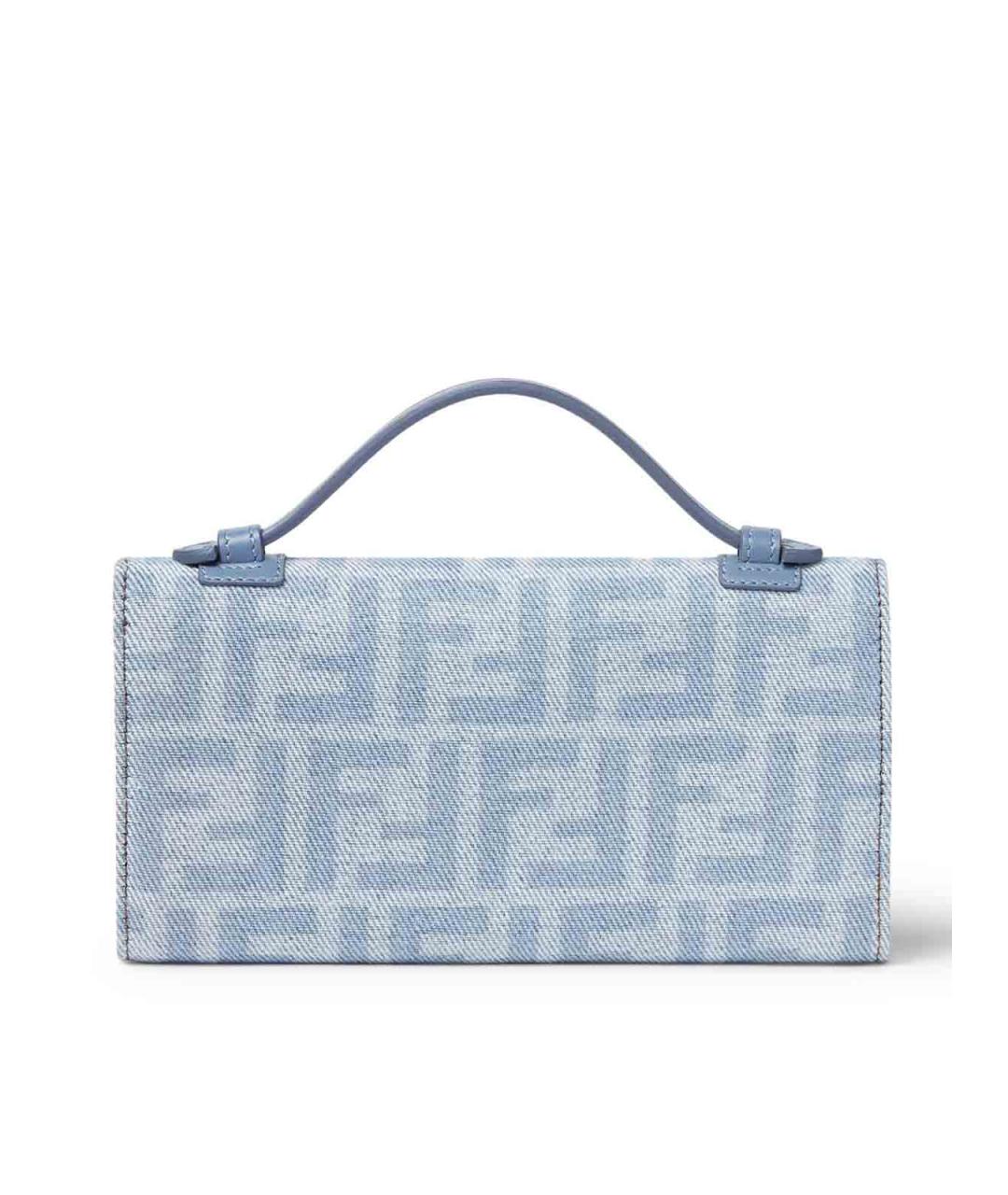 FENDI Синяя хлопковая сумка через плечо, фото 3