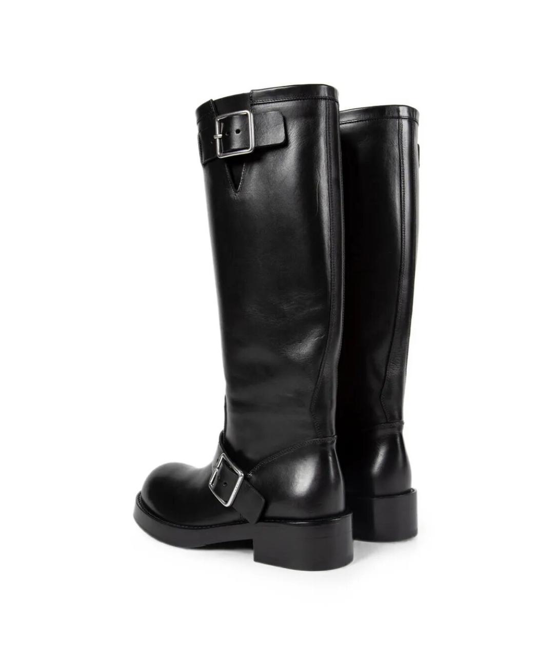 ANN DEMEULEMEESTER Черные кожаные сапоги, фото 4