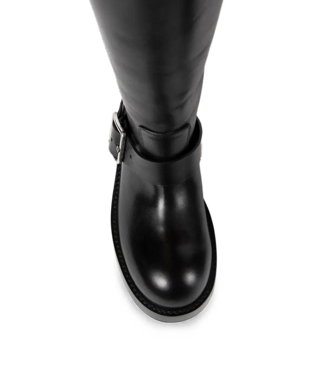 ANN DEMEULEMEESTER Черные кожаные сапоги, фото 3