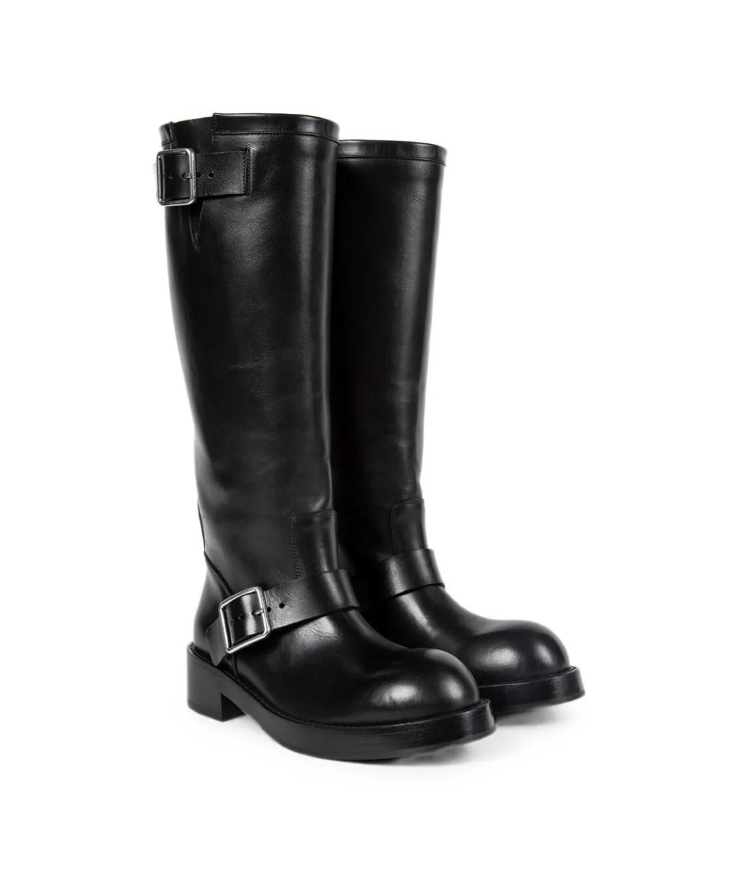 ANN DEMEULEMEESTER Черные кожаные сапоги, фото 5