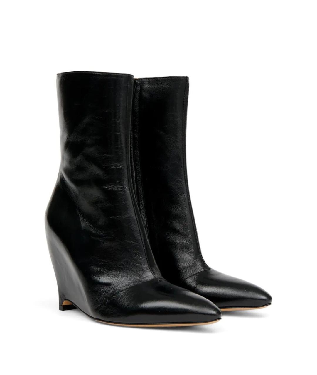 MAISON MARGIELA Черные кожаные ботильоны, фото 2