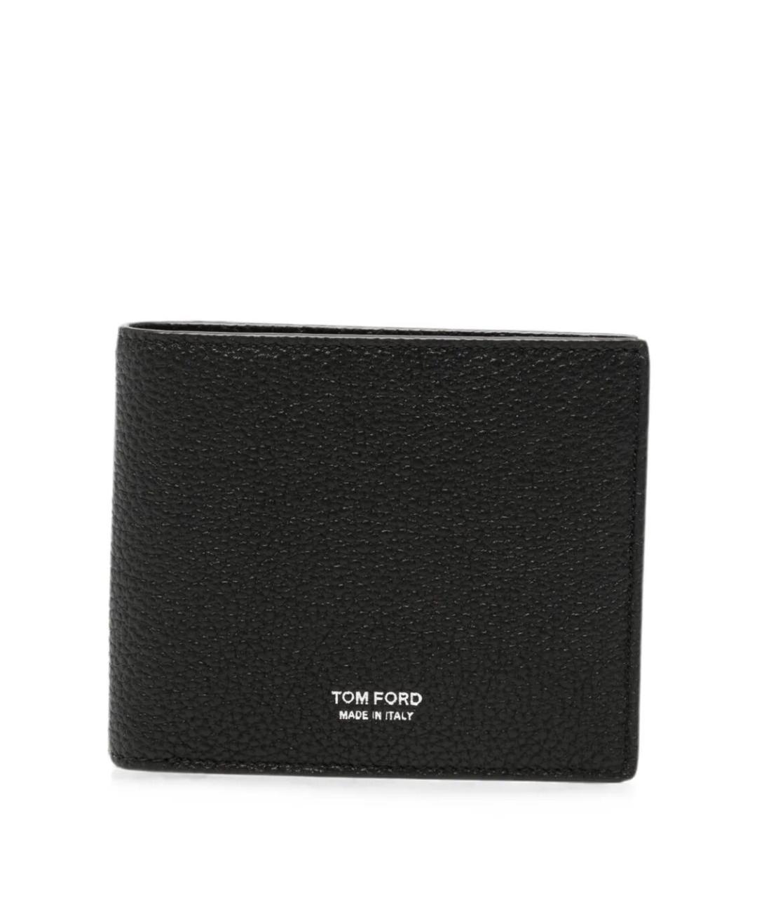 TOM FORD Черный кожаный кошелек, фото 1
