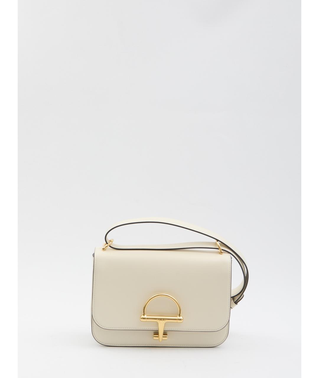 GUCCI Бежевая кожаная сумка через плечо, фото 2