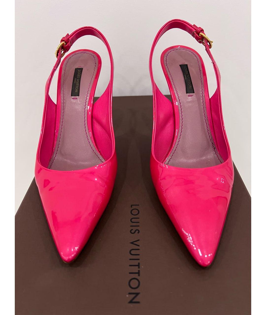 LOUIS VUITTON Розовые туфли из лакированной кожи, фото 3