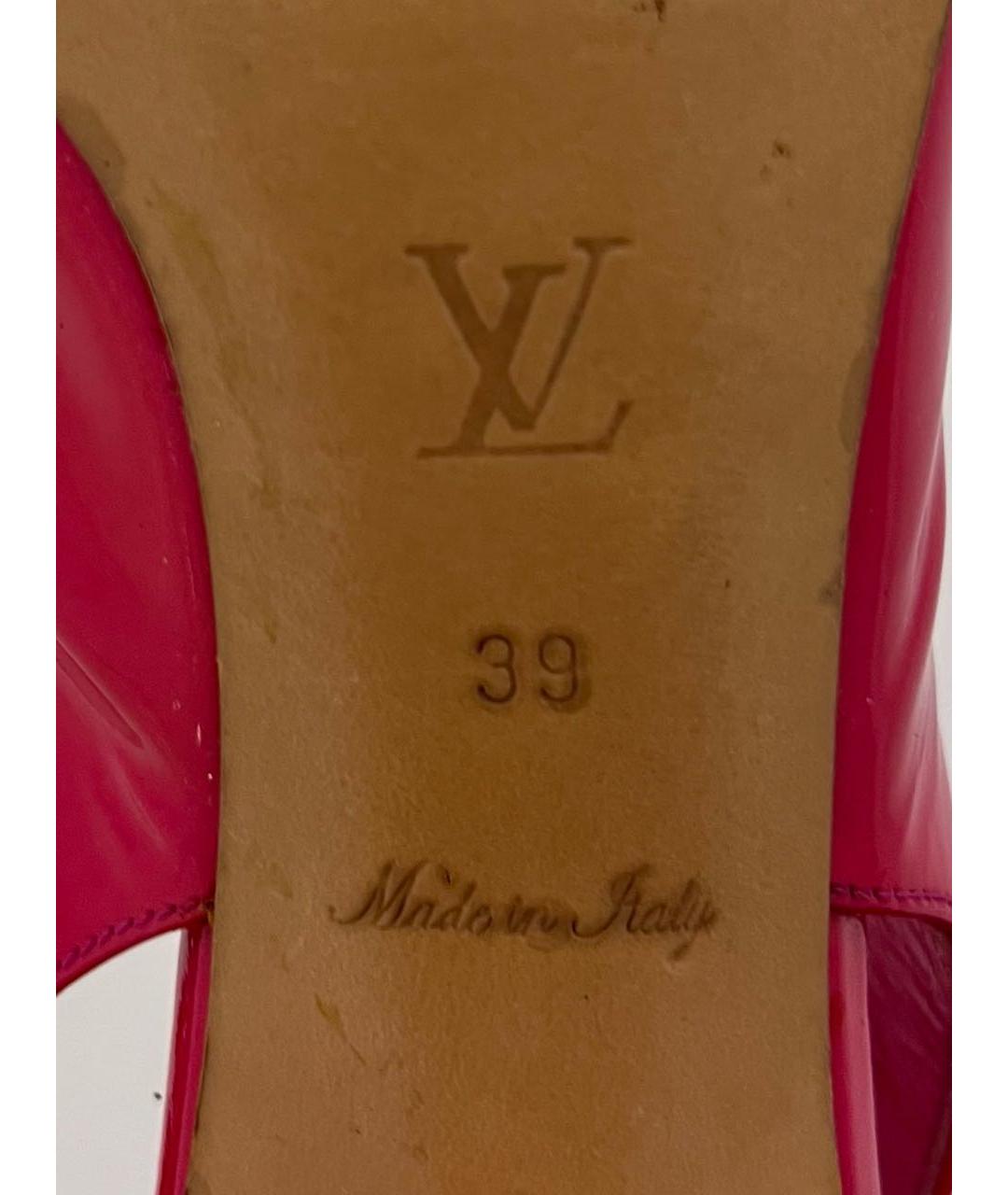 LOUIS VUITTON Розовые туфли из лакированной кожи, фото 7
