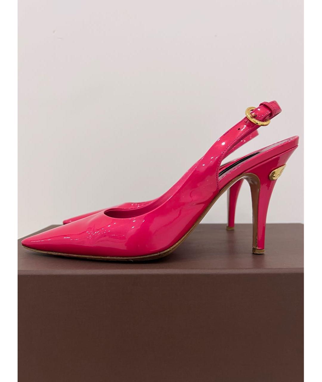 LOUIS VUITTON Розовые туфли из лакированной кожи, фото 4