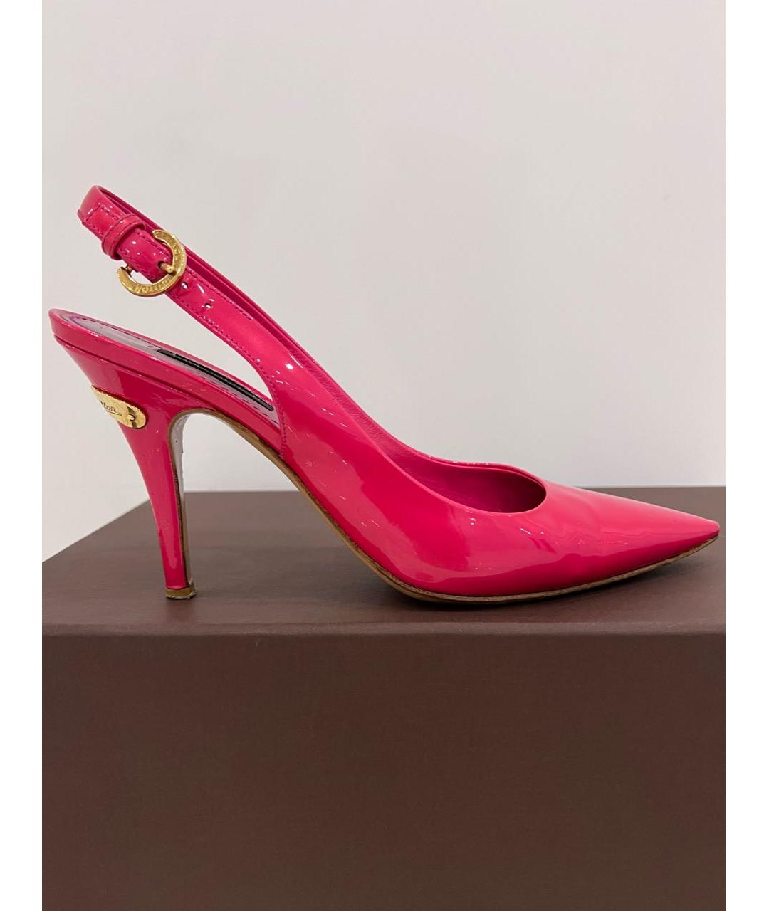 LOUIS VUITTON Розовые туфли из лакированной кожи, фото 8