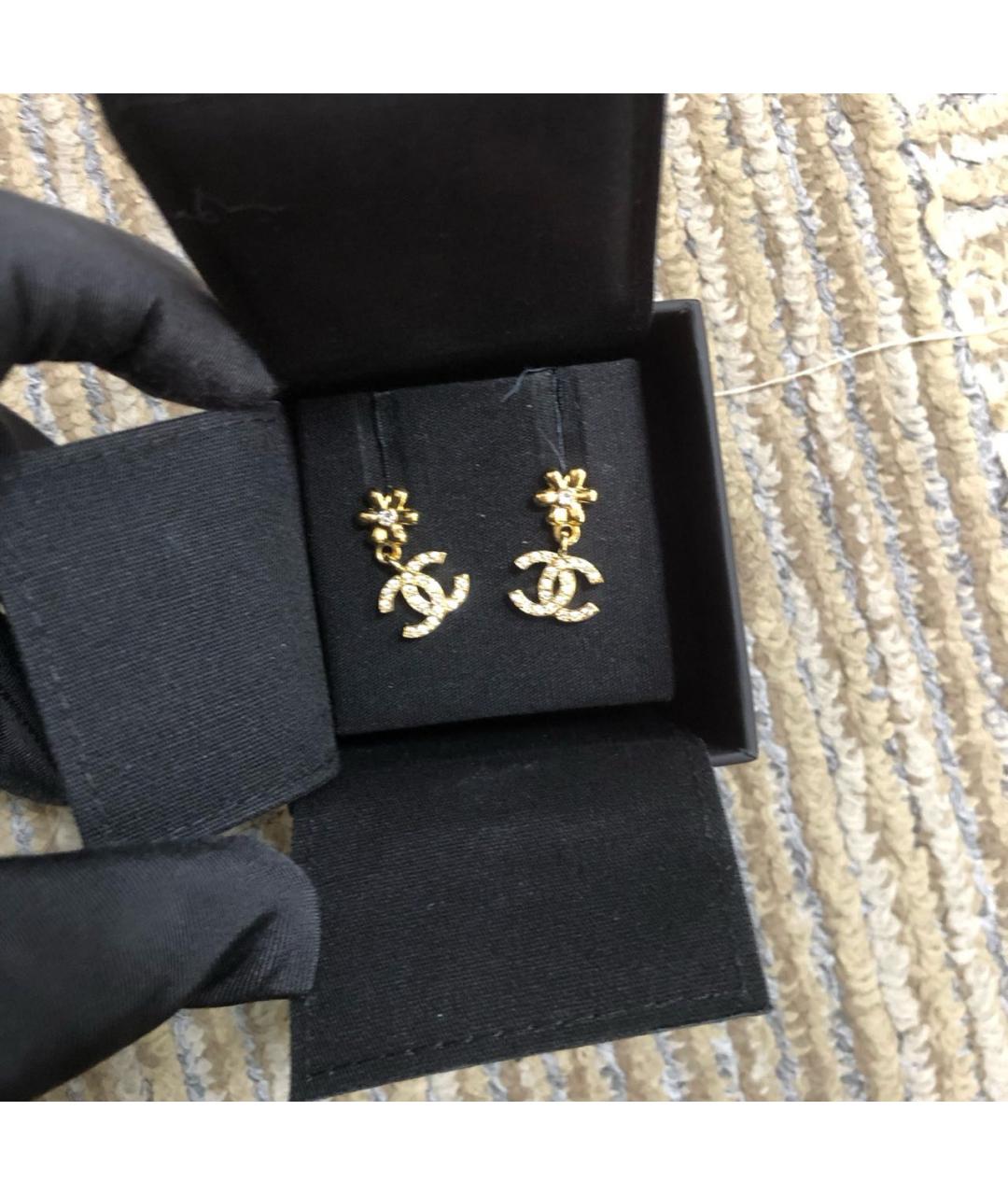 CHANEL Золотые серьги, фото 3