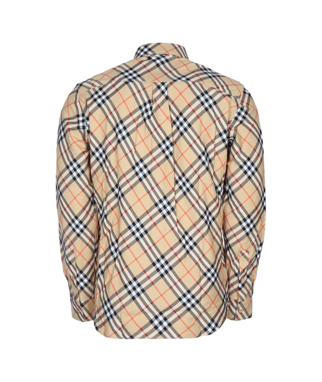 BURBERRY Бежевая хлопковая кэжуал рубашка, фото 2