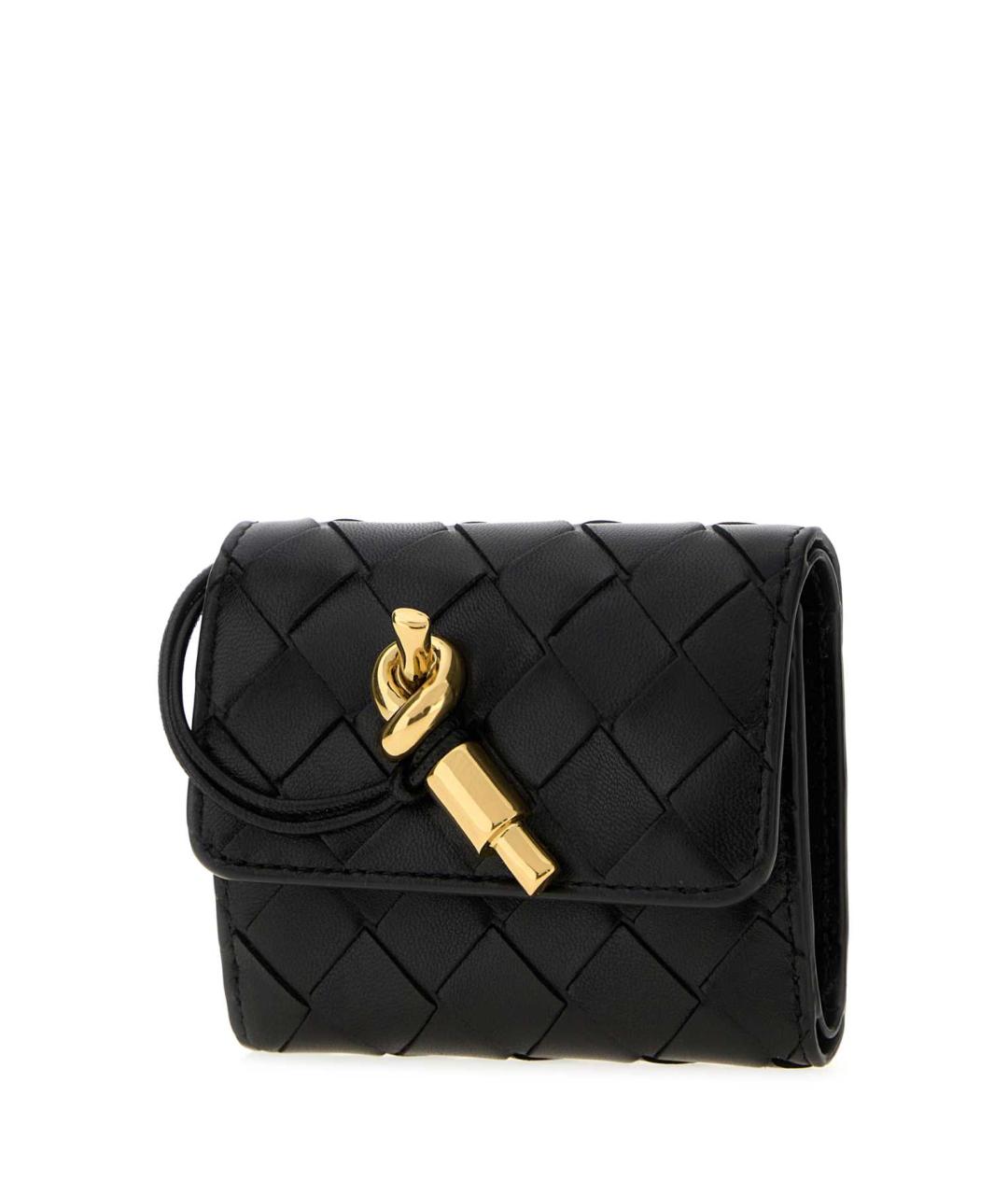 BOTTEGA VENETA Черный кожаный кошелек, фото 2