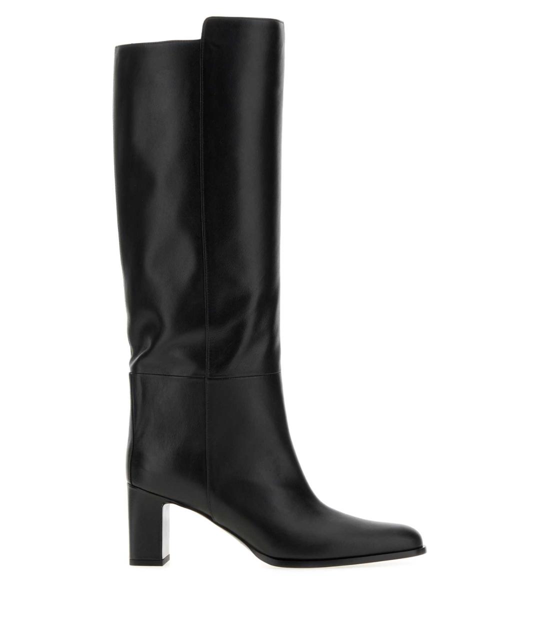 JIMMY CHOO Черные кожаные сапоги, фото 1