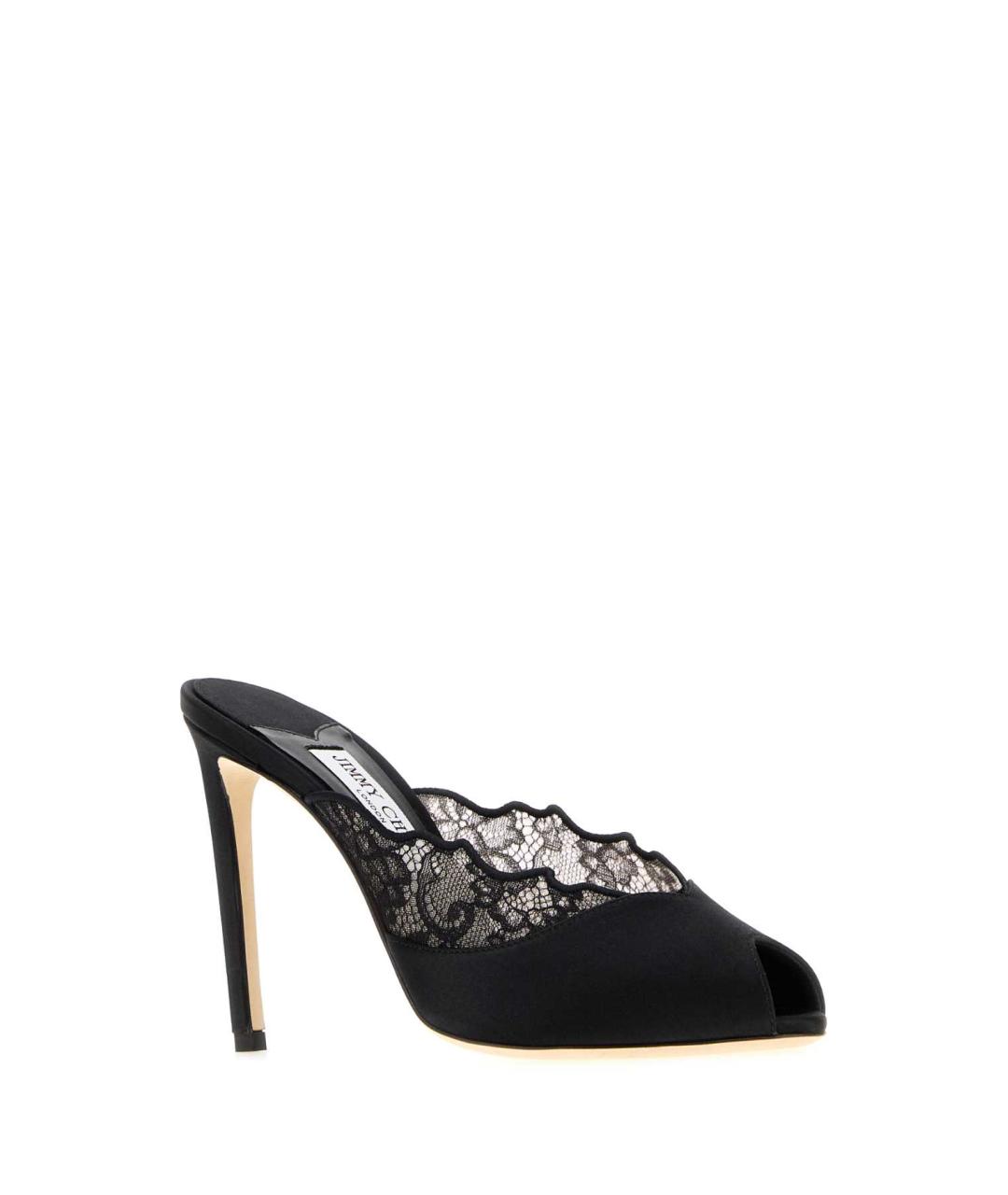 JIMMY CHOO Черные текстильные мюли, фото 2