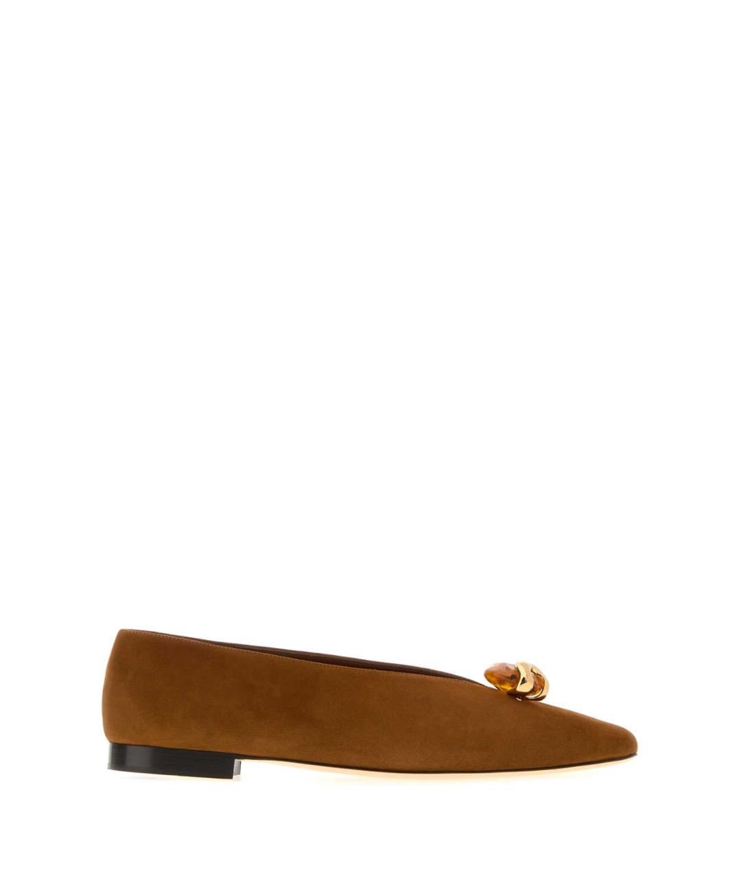 JIMMY CHOO Бежевые кожаные балетки, фото 1