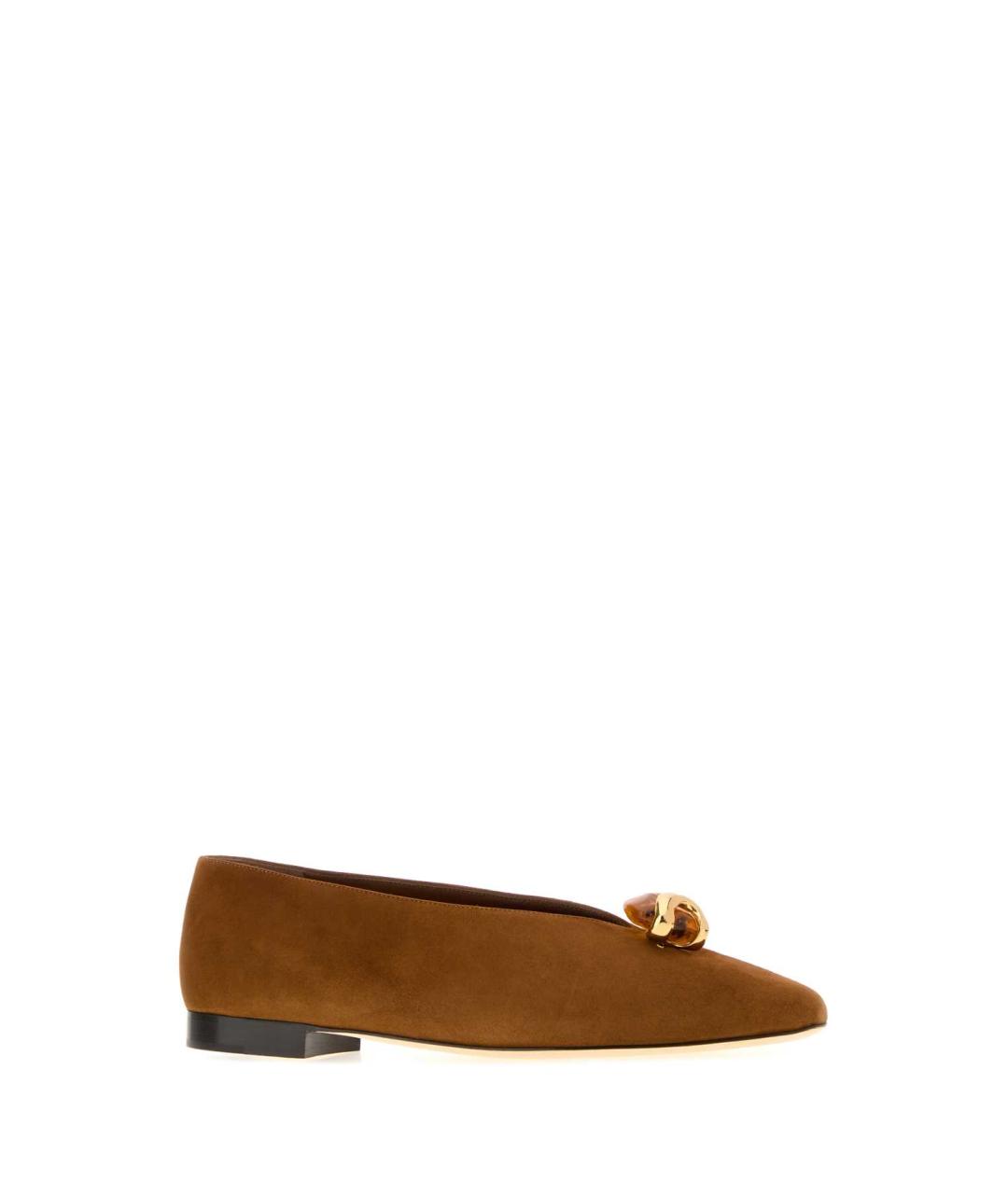 JIMMY CHOO Бежевые кожаные балетки, фото 2