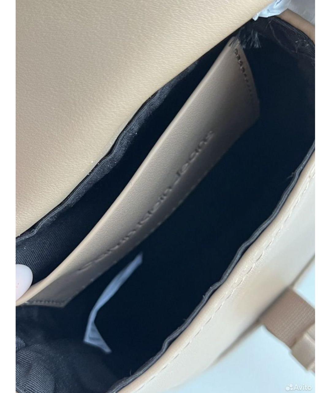 CALVIN KLEIN Бежевая сумка на плечо из искусственной кожи, фото 4