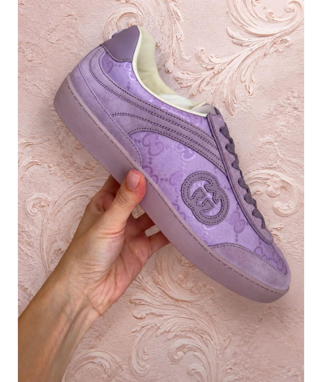 GUCCI Фиолетовые кеды, фото 3