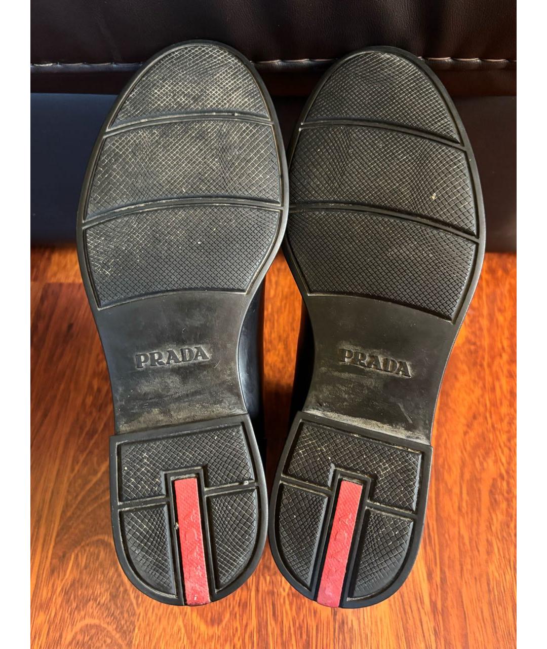 PRADA Черные кожаные высокие ботинки, фото 5