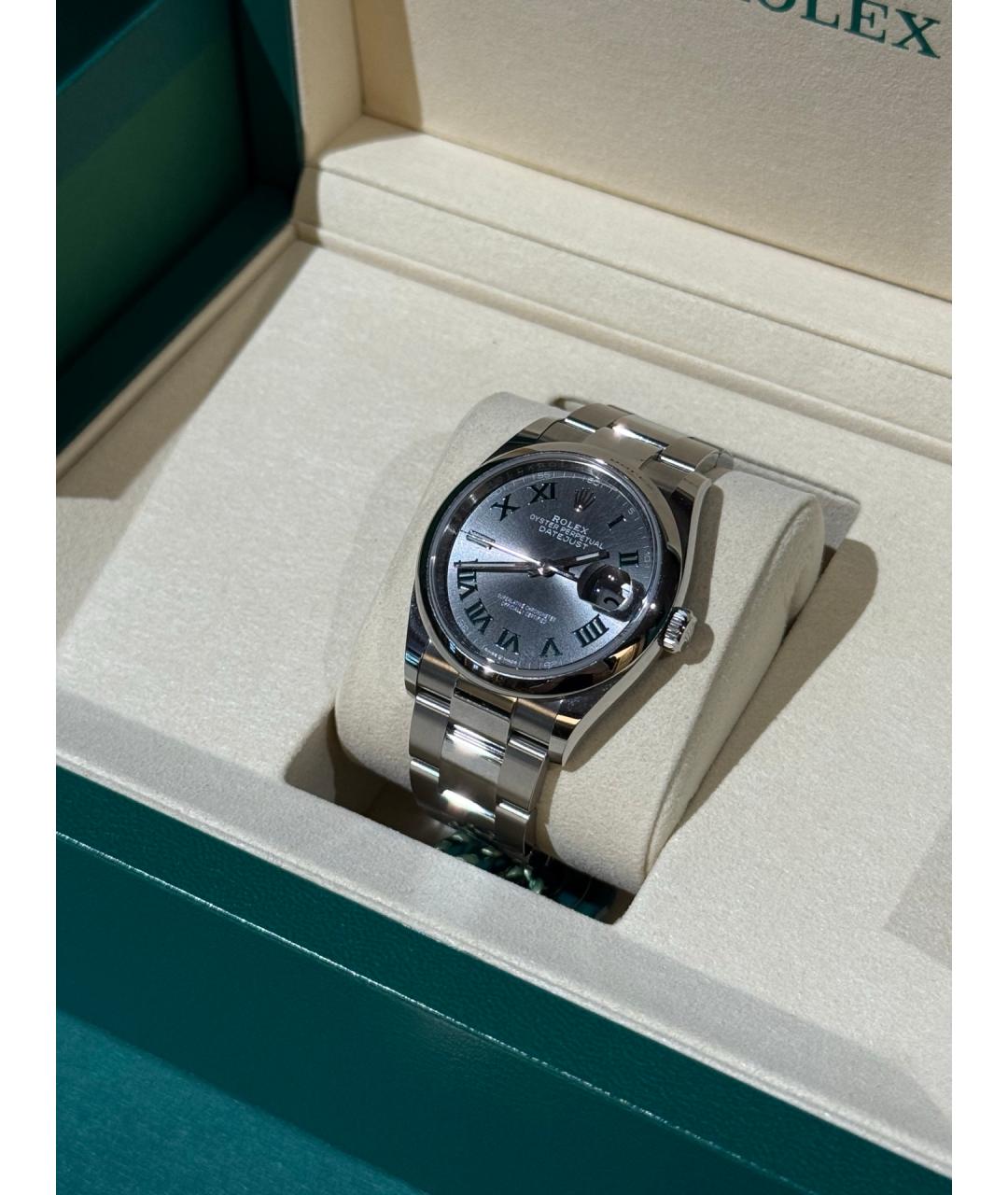ROLEX Серебряные металлические часы, фото 5