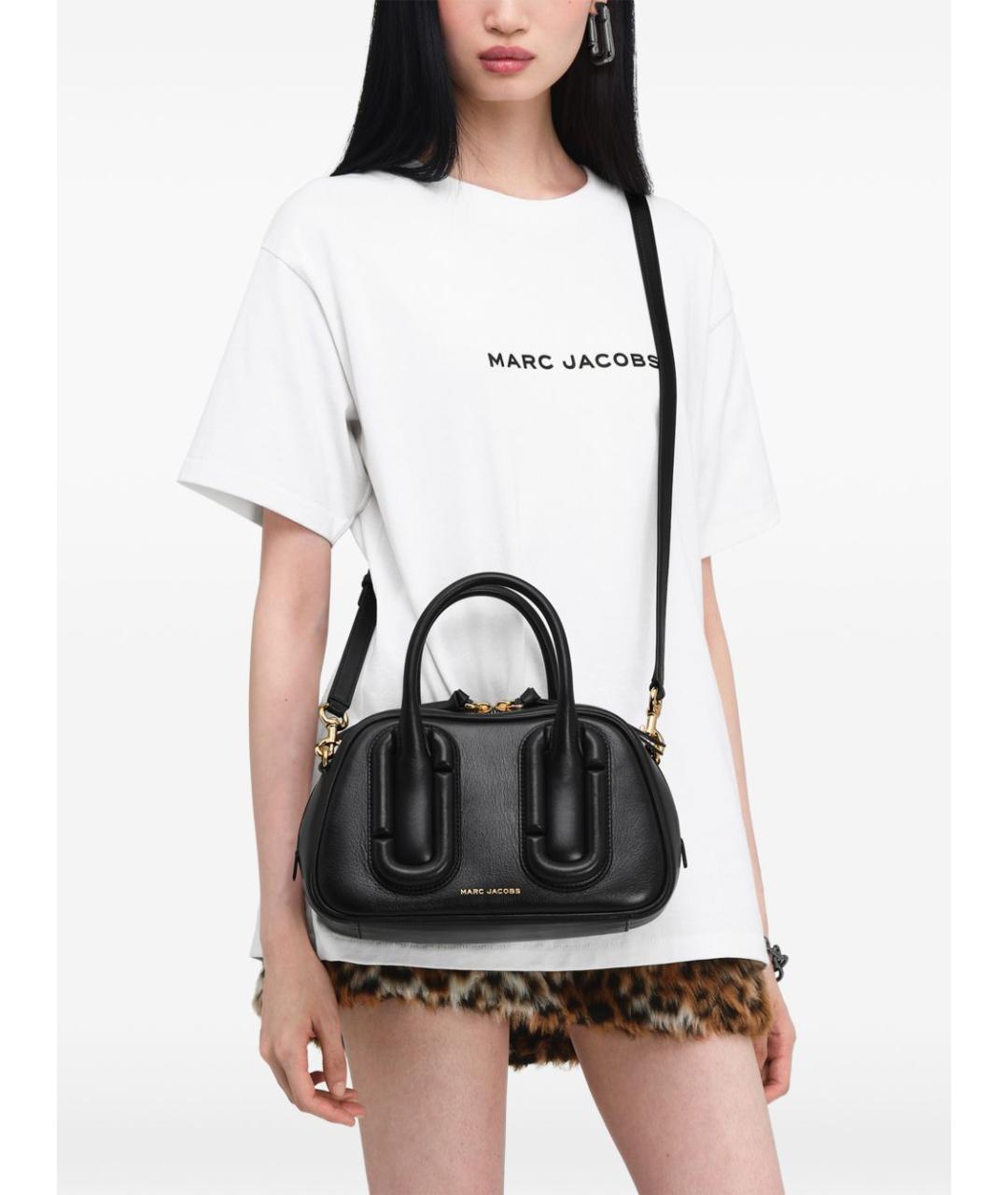 MARC JACOBS Черная кожаная сумка через плечо, фото 4