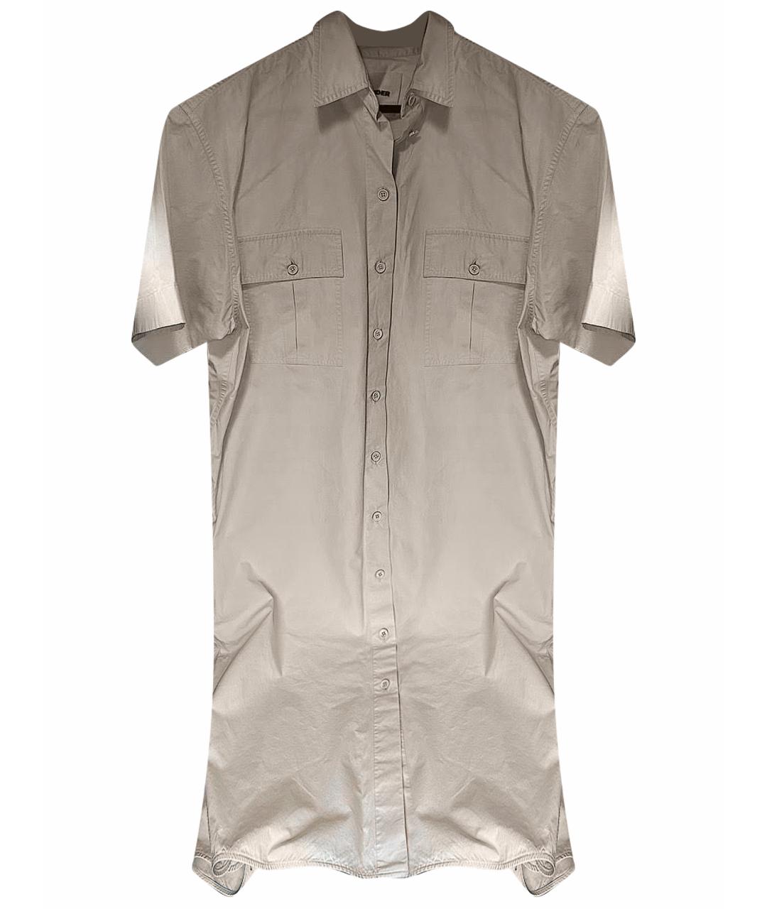 JIL SANDER Бежевое хлопковое платье, фото 1