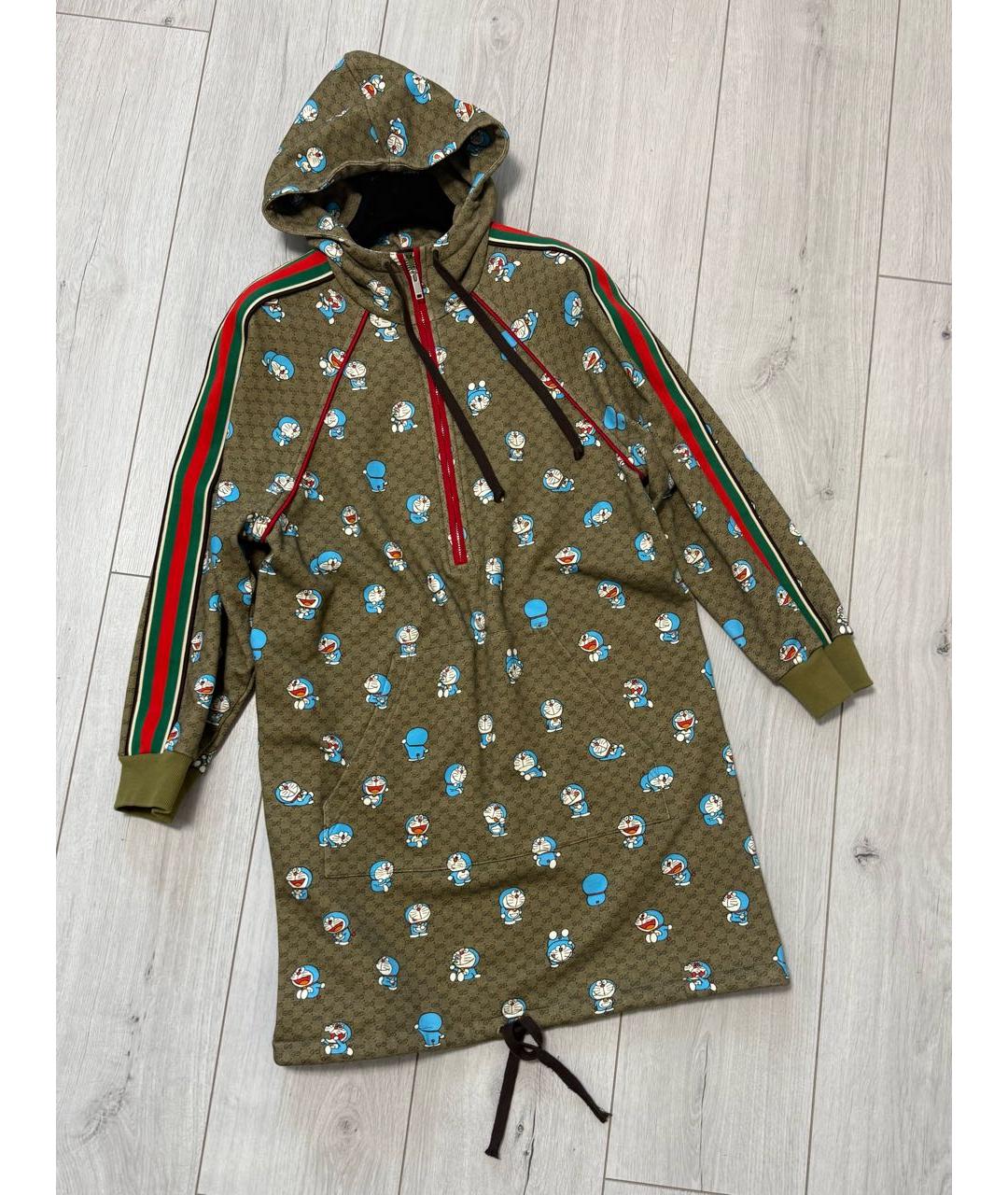 GUCCI Коричневое хлопковое повседневное платье, фото 8
