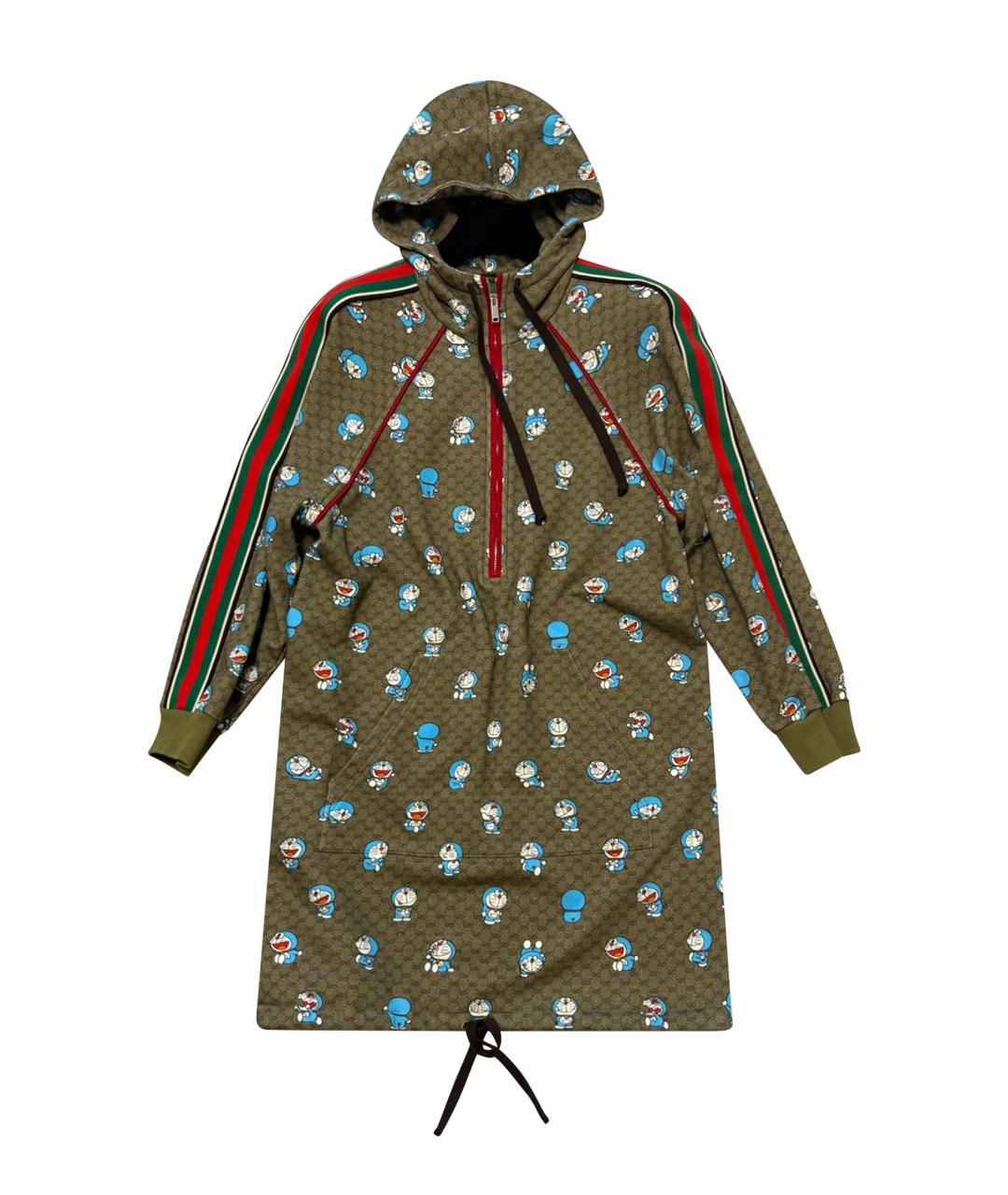 GUCCI Коричневое хлопковое повседневное платье, фото 1